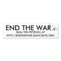 END THE WAR! A Petition. Sign it. bumper stickers by maximus7 END THE WAR! A Petition. Sign it. bumper stickers