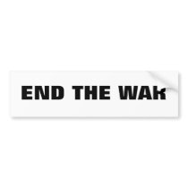 End the War Bumper Sticker bumper stickers by threesalamanders End the War Bumper Sticker bumper stickers