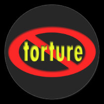 End Torture Oval stickers