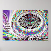 End Unemployment Instantly Poster