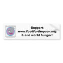 End world hunger! Sticker bumper stickers