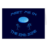 End Zone Frisbee Greeting Cards
