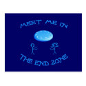 End Zone Frisbee Post Card
