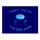End Zone Frisbee Post Card