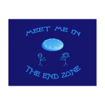 End Zone Frisbee Post Card