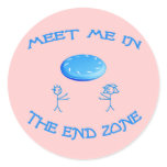 End Zone Frisbee Round Sticker