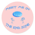 End Zone Frisbee Round Sticker