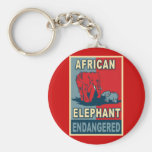 Endangered African Elephant Pop Art Tshirts Key Chains