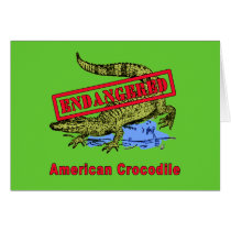 Endangered American Crocodile Products Greeting Cards