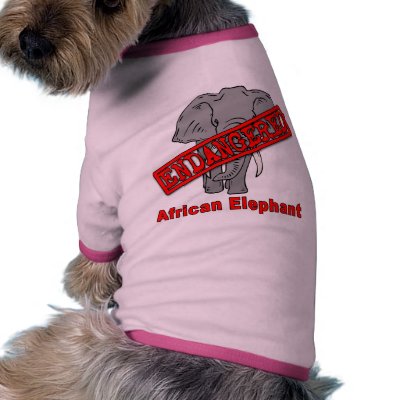 Endangered Animal African Elephant Dog T-shirt by EndangeredCreatures