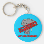 Endangered Animal African Elephant Keychains