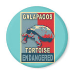 Endangered Galapagos Tortoise Pop Art Tshirts Refrigerator Magnet