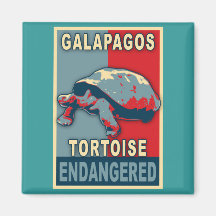 Endangered Galapagos Tortoise Pop Art Tshirts Fridge Magnets