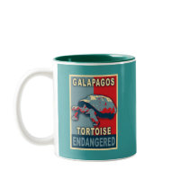 Endangered Galapagos Tortoise Pop Art Tshirts Mug