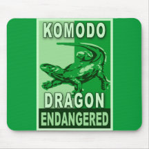 Endangered Komodo Dragon Pop Art Tshirts Mouse Pads