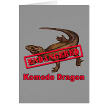 Endangered Komodo Dragon Tshirts Card