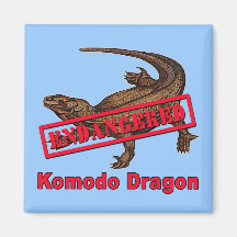 Endangered Komodo Dragon Tshirts Refrigerator Magnet