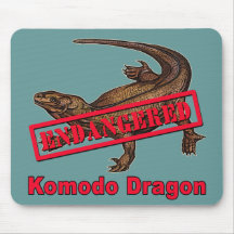 Endangered Komodo Dragon Tshirts Mouse Pad