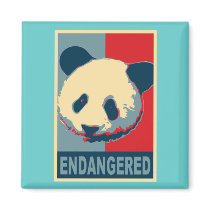 Endangered Panda Pop Art Design Magnets