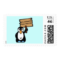 Endangered Penguin Asks for Adoption Postage Stamp