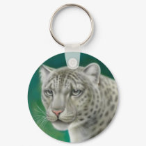 Endangered Snow Leopard Keychain