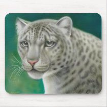 Endangered Snow Leopard Mousepad by twopurringcats Endangered Snow Leopard Mousepad