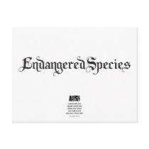 Endangered Species Postcard by AnimalAdvocate Endangered Species Postcard