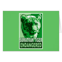 Endangered Sumatran Tiger Pop Art Tshirts Cards