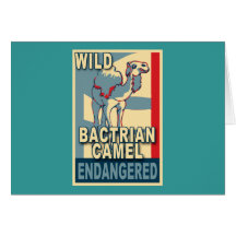 Endangered Wild Bactrian Camel Pop Art Tshirts Cards