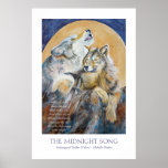 Endangered Wolf Inspirational Poster Howling Wolf
