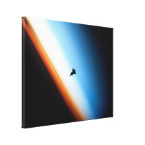 Endeavour Sunset Silhouette Stretched Canvas Print