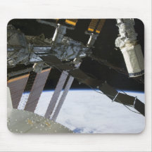 Endeavour's arm amidst International Space Stat Mousepad