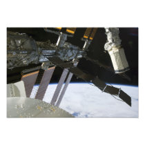 Endeavour's arm amidst International Space Stat