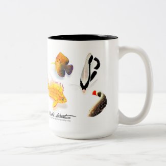 Endemic Hawaiian Fishes Two-Tone Coffee Mug
