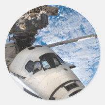 Endevour space shuttle round sticker