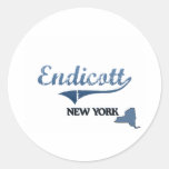 Endicott New York City Classic Round Sticker