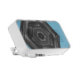 Endless Black Hexagon Blue Doodle Speaker speakers