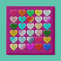Endless Hearts for Valentines Day magnets