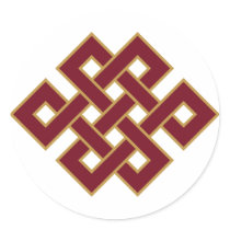 Endless Knot on White Stickers