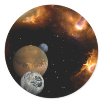 Endless Night 2 Round Stickers