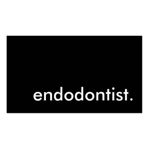 endodontist. (color customizable) business card