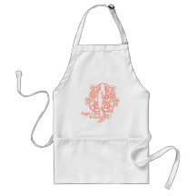 Endometrial Cancer Abstract Fight Like a Girl Aprons