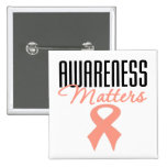 Endometrial Cancer Awareness Matters Button