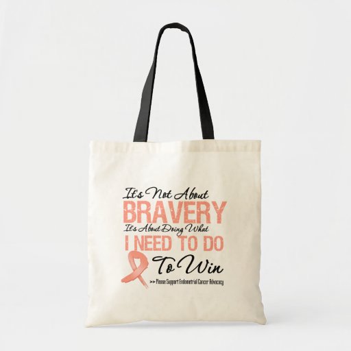 Endometrial Cancer Battle Canvas Bag