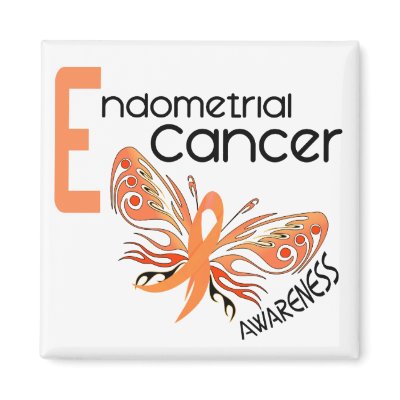 Endometrial Cancer BUTTERFLY 3.1 Refrigerator Magnet