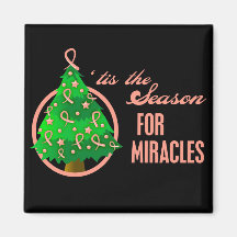 Endometrial Cancer Christmas Miracles Refrigerator Magnet