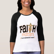 Endometrial Cancer Faith Matters Cross 1 T-shirt