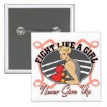 Endometrial Cancer Fight Like A Girl Boxer buttons
