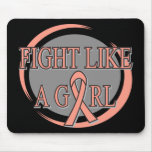 Endometrial Cancer Fight Like A Girl Circular mousepads