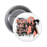 Endometrial Cancer Fight Like A Girl Grunge buttons